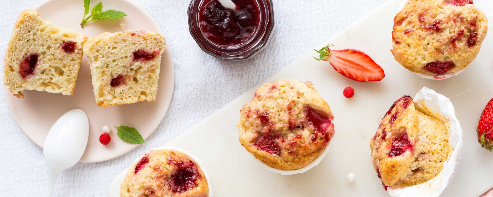 Muffins fourrés à la confiture