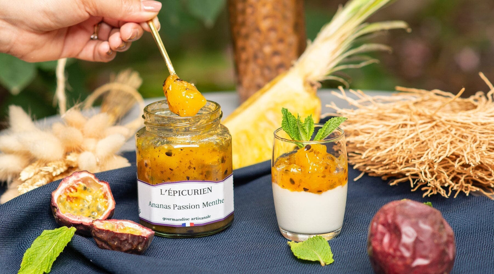 Panna Cotta à la gourmandise Ananas Passion Menthe