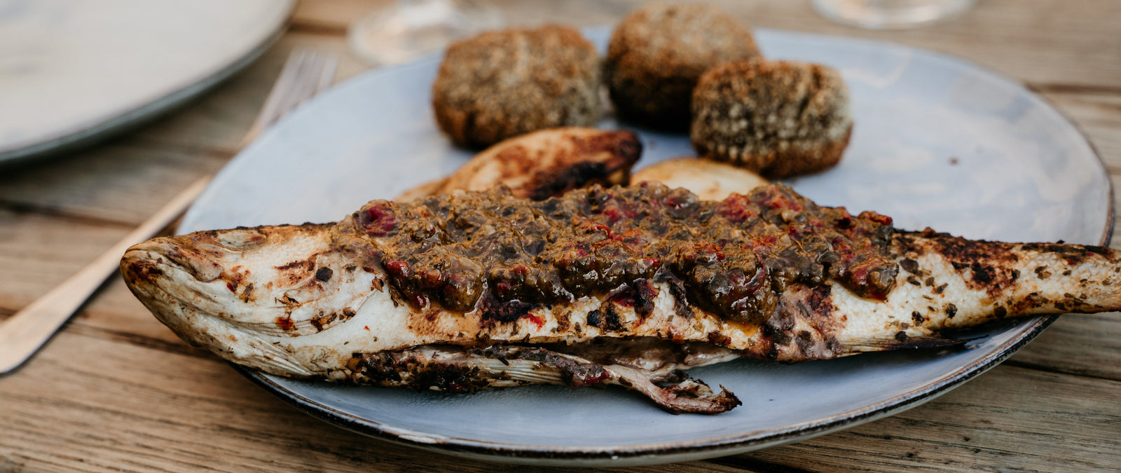 Recette Loup grillé avec la Sauce et Marinade Méditerranéenne