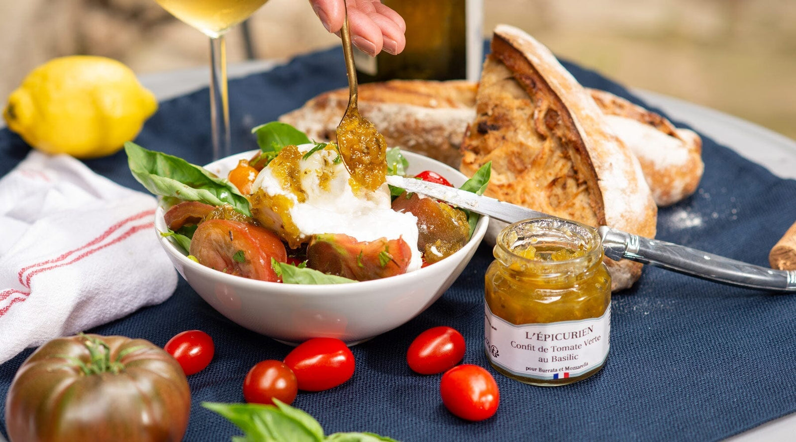 🍅 Tomates marinées au basilic & burrata (pour 2 personnes)