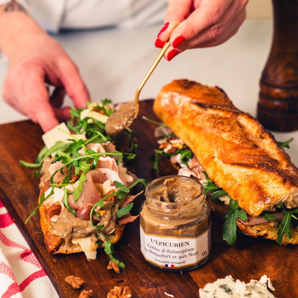 Crème d’Aubergines au Roquefort et aux Noix tartinable L&#39;Épicurien 
