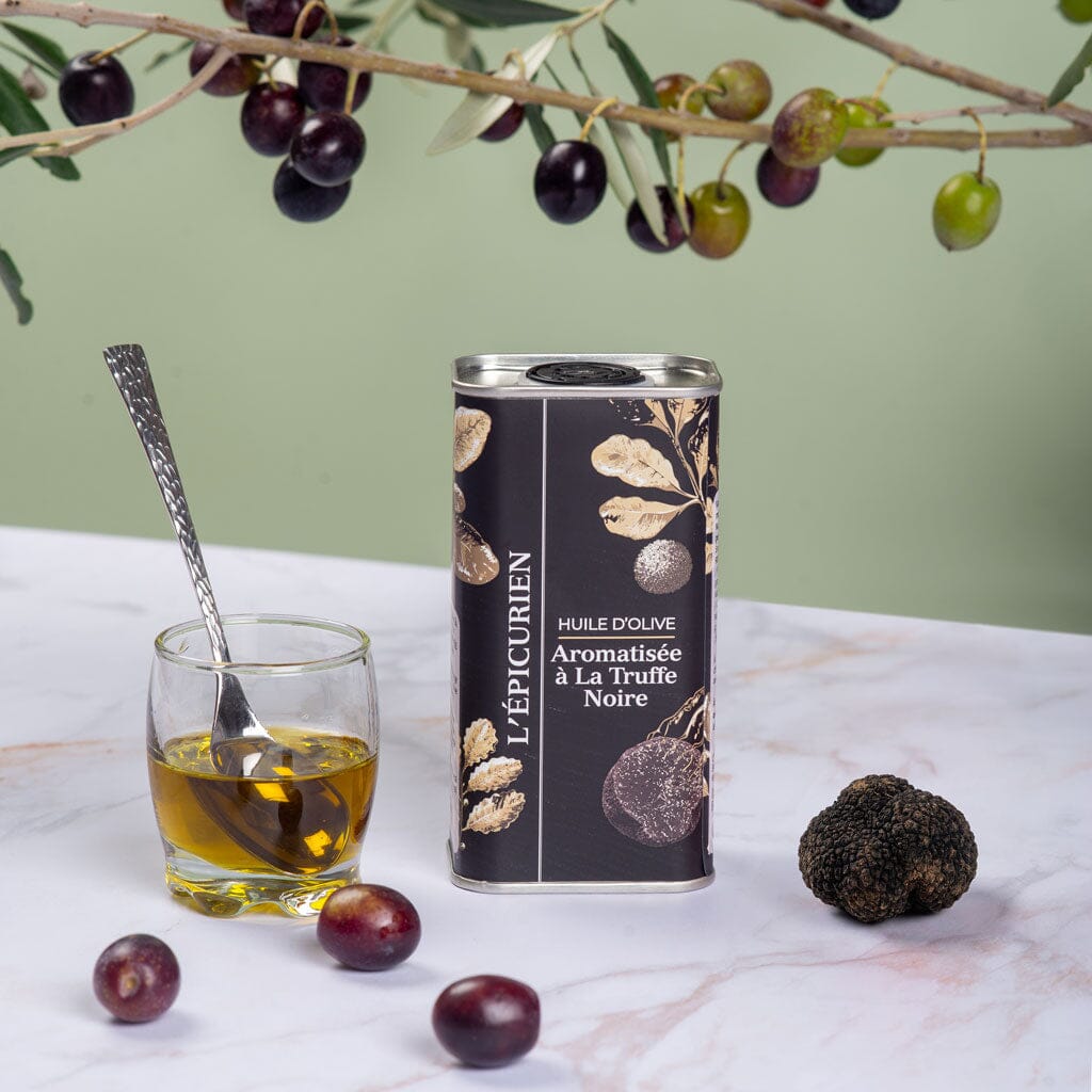Huile d'Olive Vierge Extra aromatisée à la Truffe Noire aide culinaire L'Épicurien 
