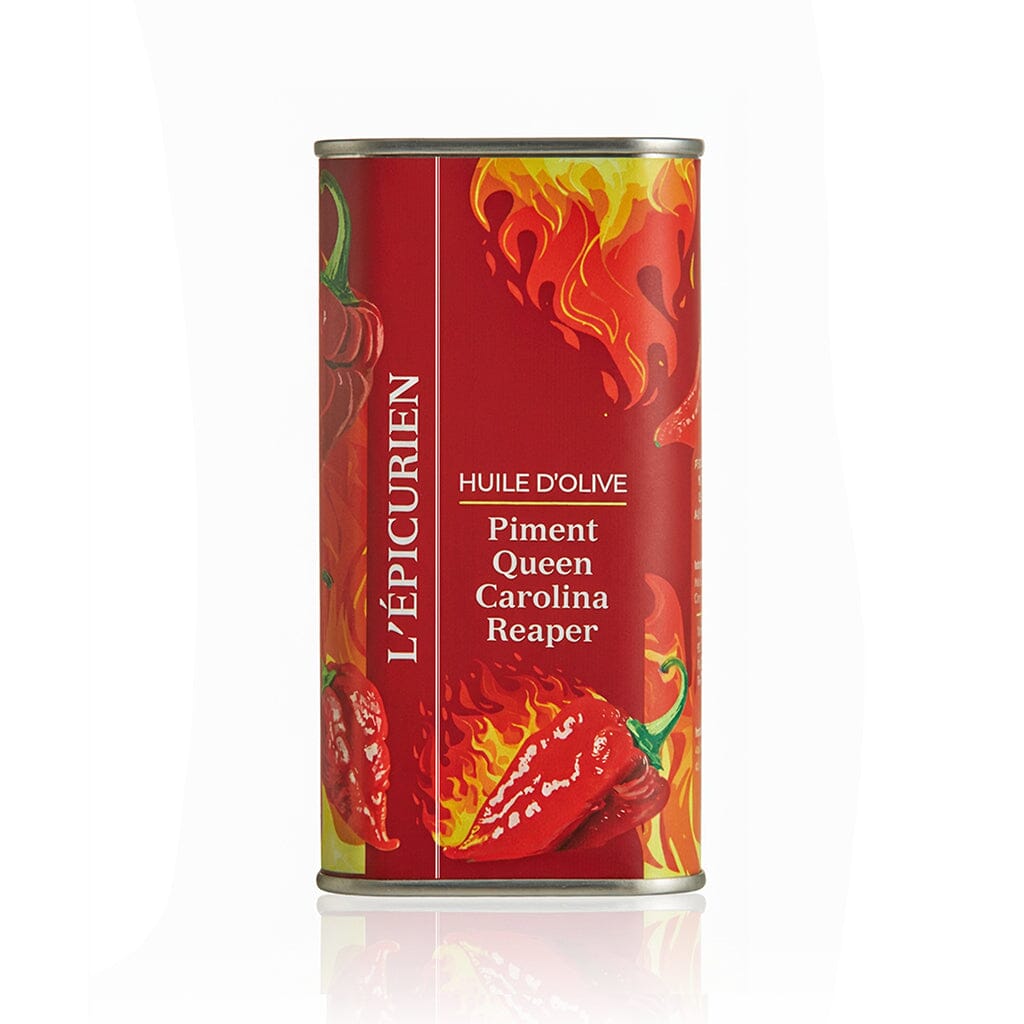 Huile d’Olive Vierge Extra infusée avec du piment Carolina Reaper de L’Épicurien