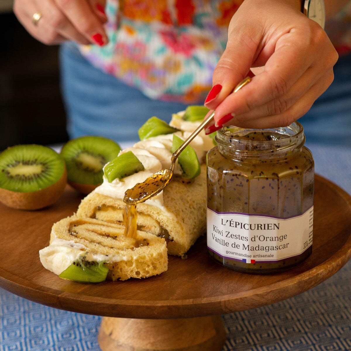 Kiwi Zestes d'Orange et Vanille de Madagascar confiture collection L'Épicurien 