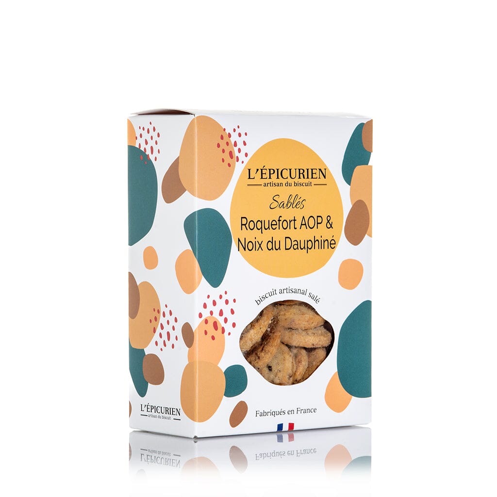Sablés aux Roquefort AOP et aux Noix du Dauphiné Biscuit L&#39;ÉPICURIEN 
