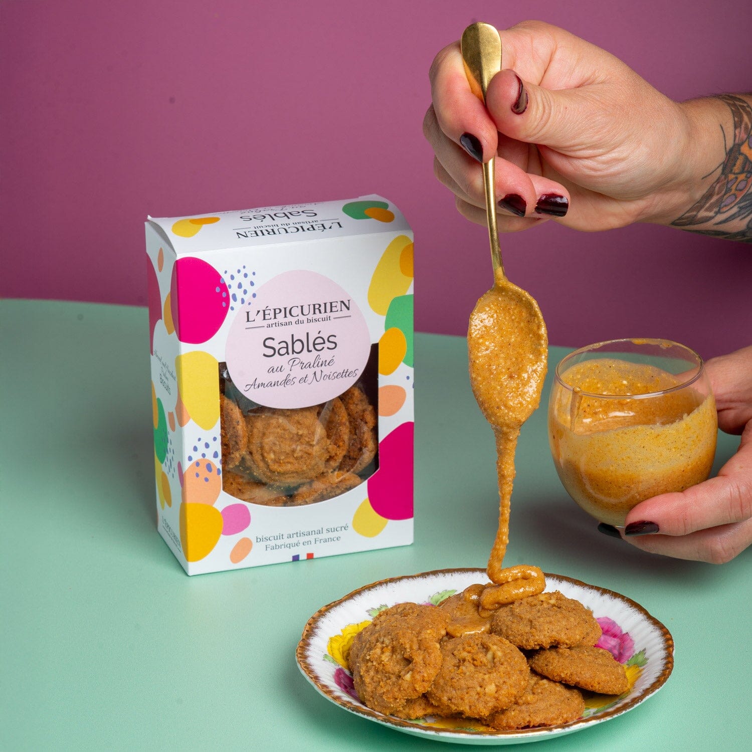 Sablés Praliné Amandes &amp; Noisettes Biscuit L&#39;ÉPICURIEN 