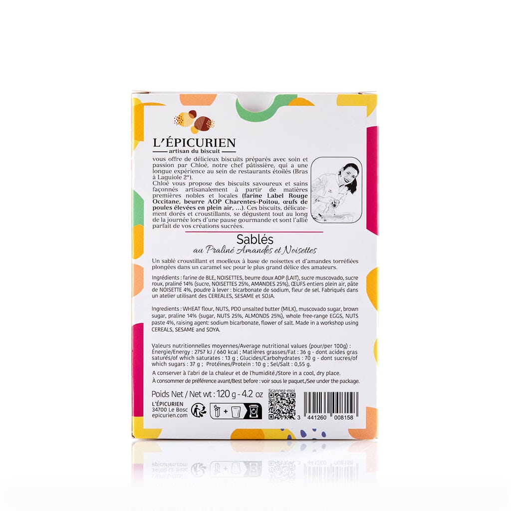 Sablés Praliné Amandes &amp; Noisettes Biscuit L&#39;ÉPICURIEN 