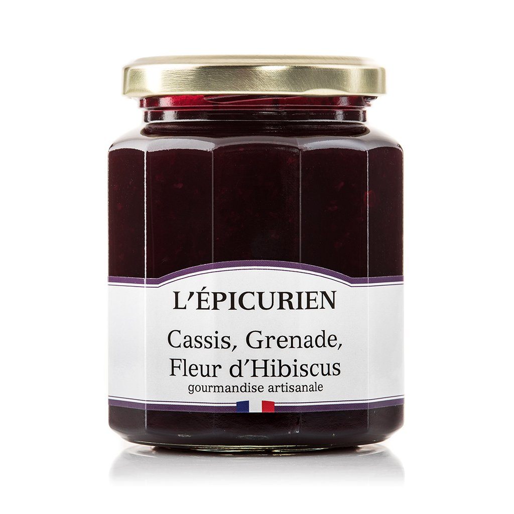 Cassis Grenade Fleur d'Hibiscus confiture L'Épicurien 
