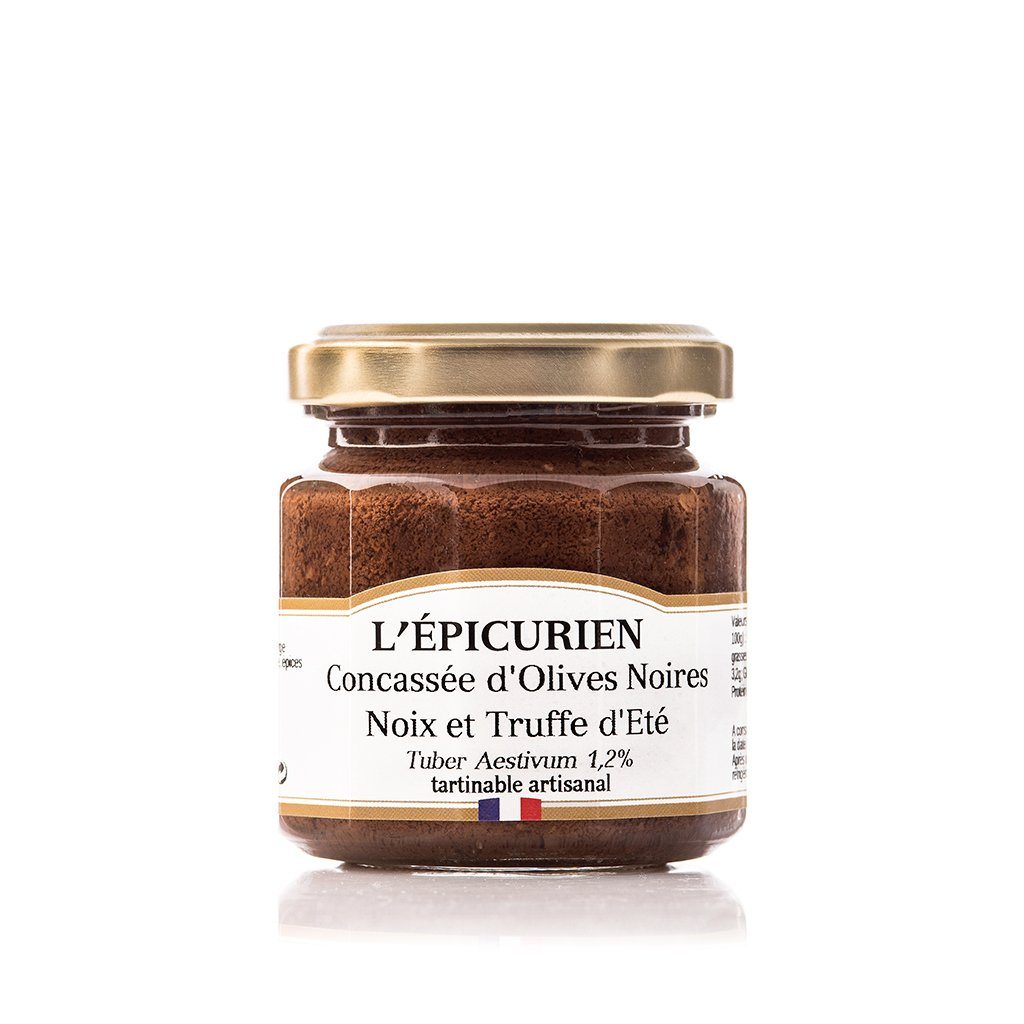 Concassée d'Olives Noires Noix et Truffe Blanche tartinable L'Épicurien 