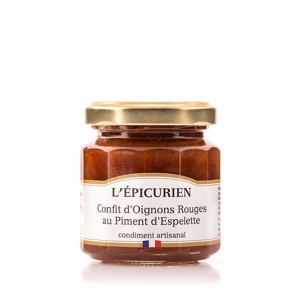 Confit d'Oignons Rouges au Piment d'Espelette condiment L'Épicurien 