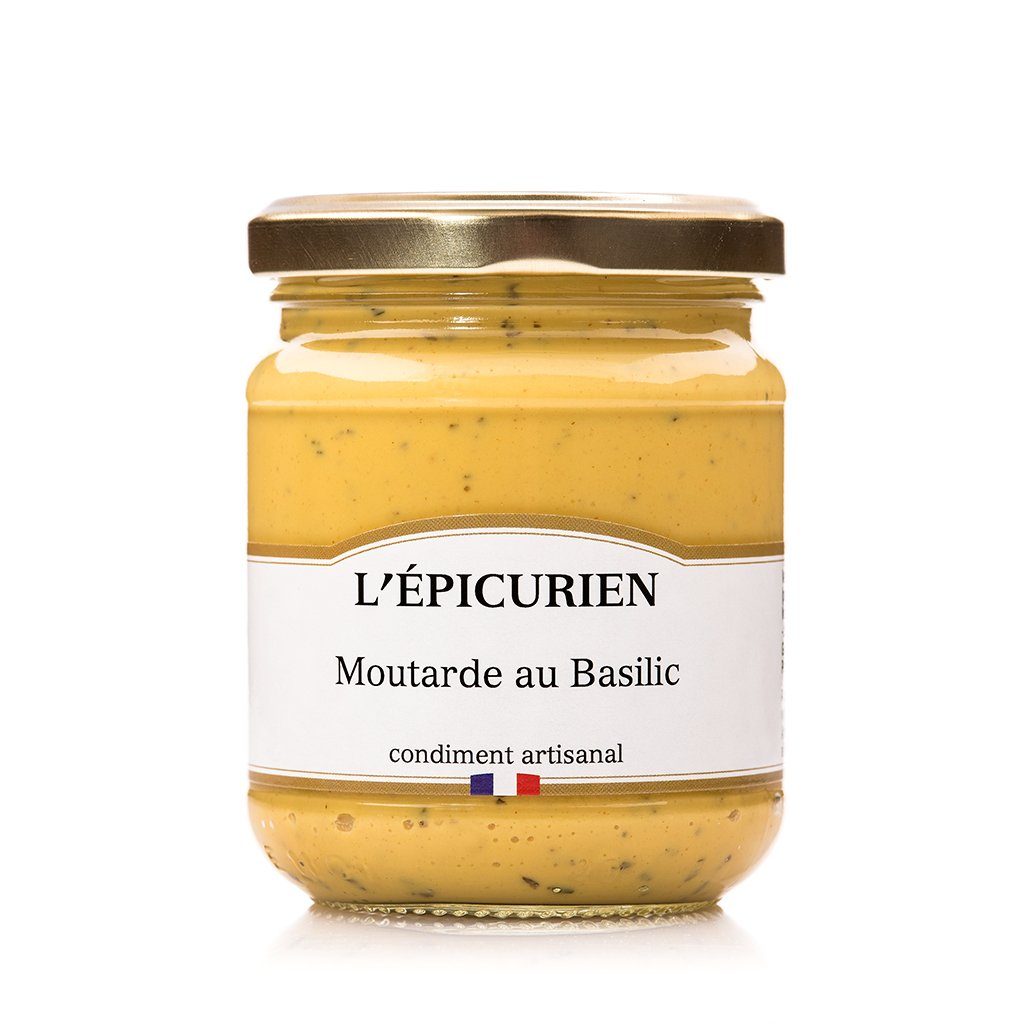 Moutarde au Basilic condiment L'Épicurien 