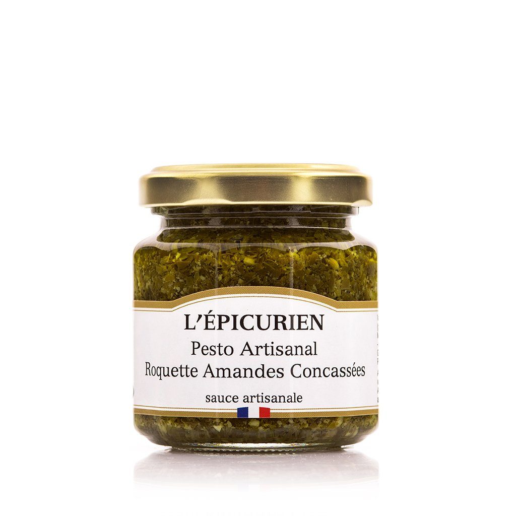 Pesto Artisanal Roquette Amandes Concassées aide culinaire L'Épicurien 