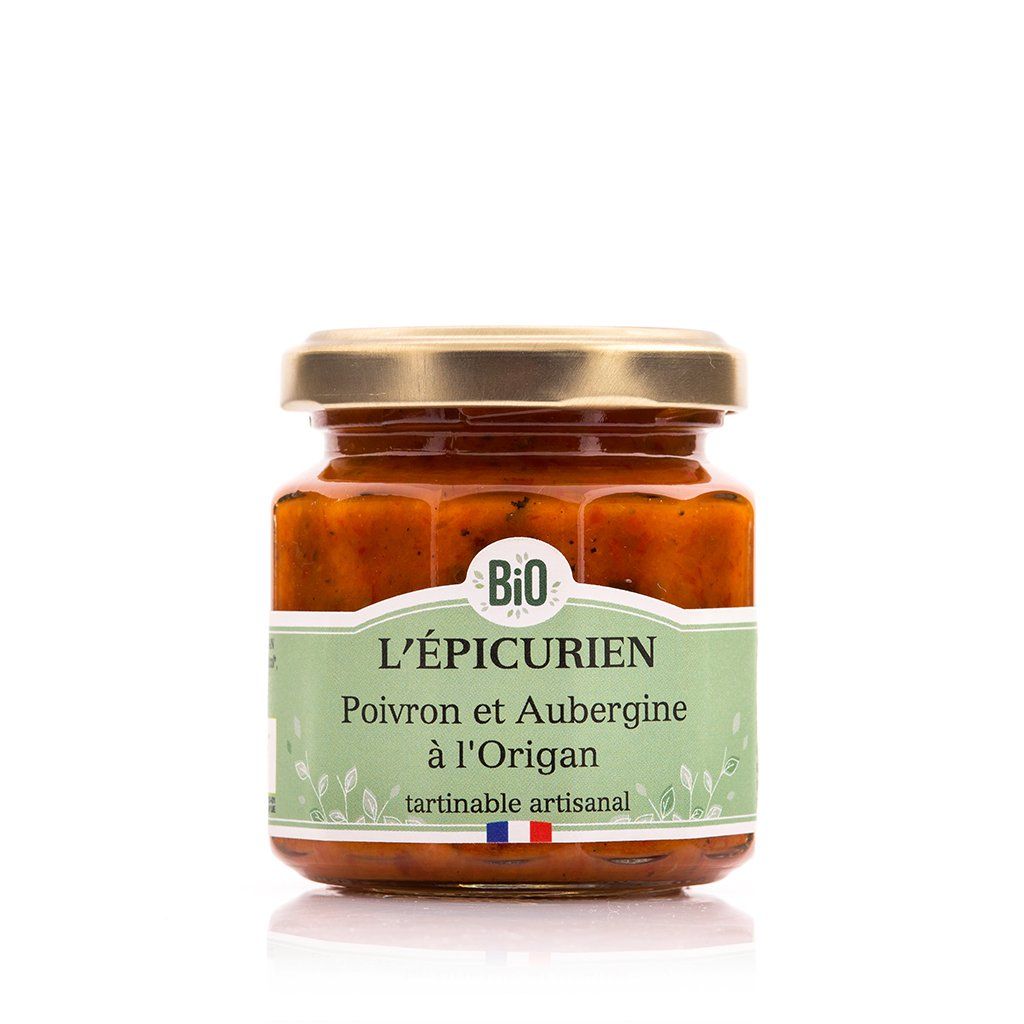Poivron et Aubergine à l'Origan Bio tartinable bio L'Épicurien 