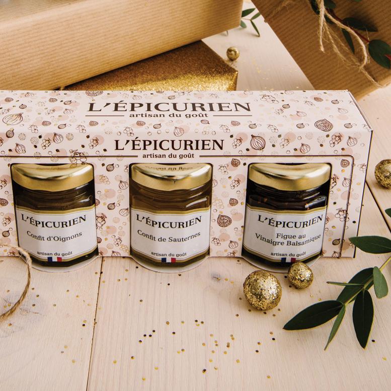 Coffret cadeau pour accompagner le foie gras - 3 confits