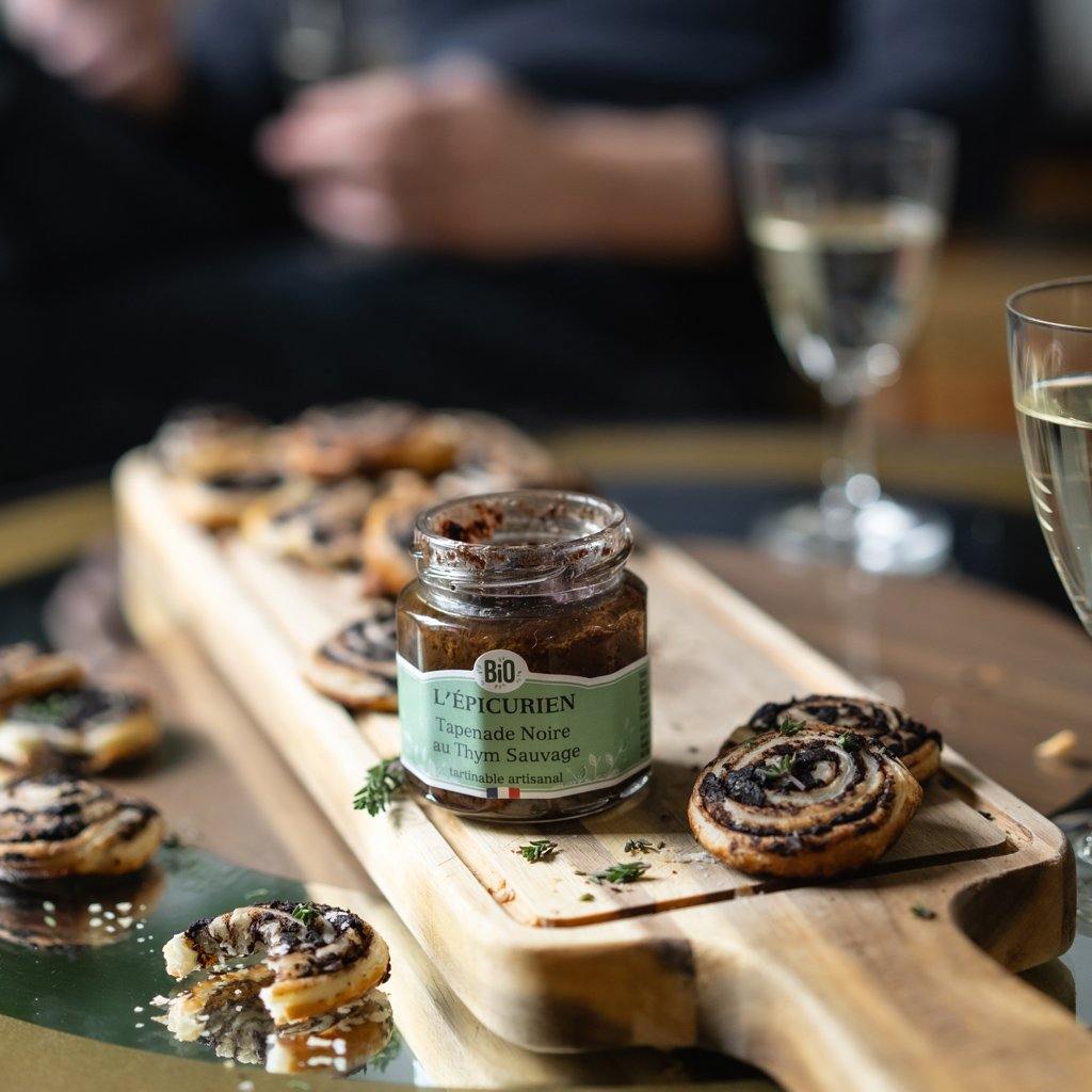 Tapenade Noire au Thym Sauvage Bio tartinable bio L&#39;Épicurien 