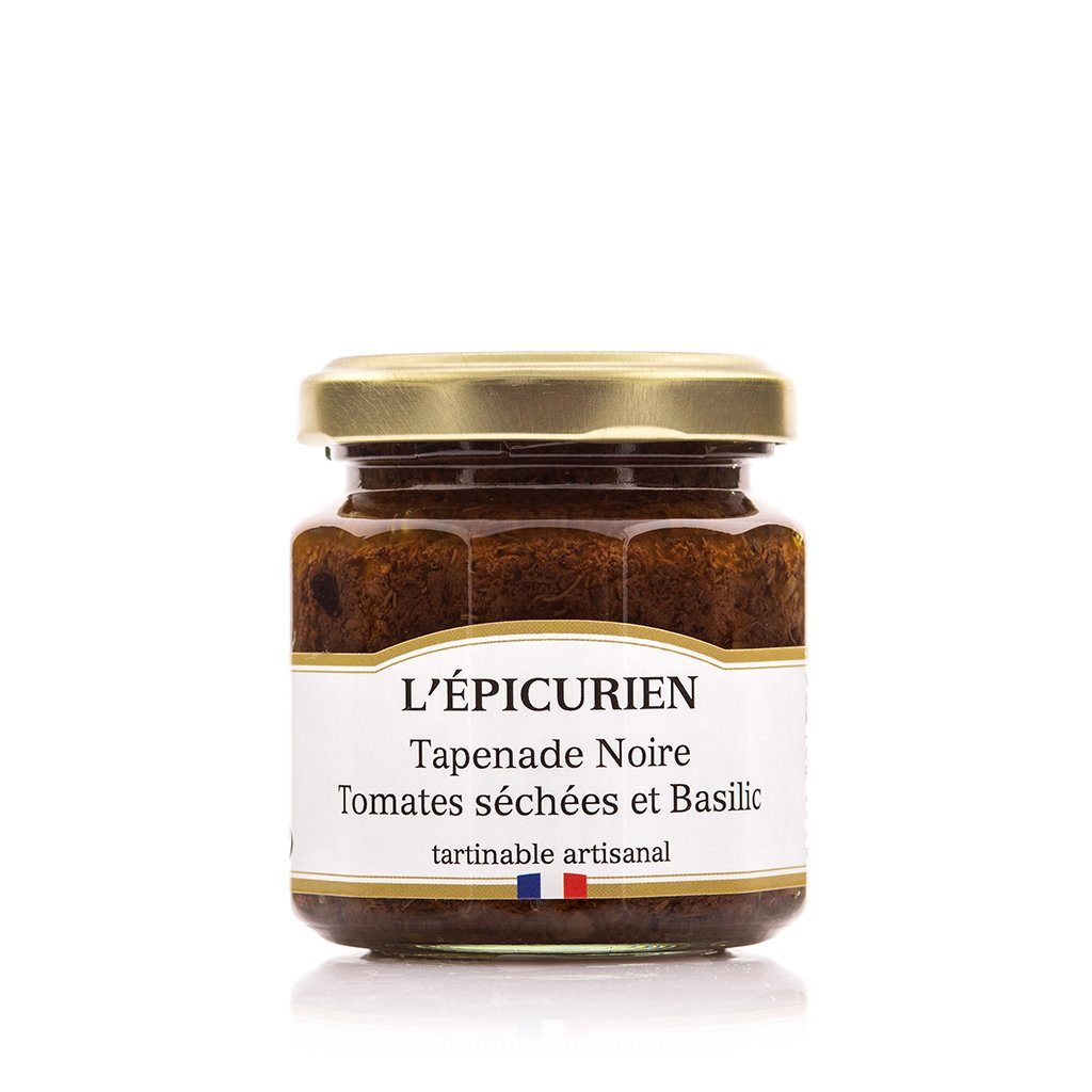 Tapenade Noire Tomates Séchées et Basilic tartinable L'Épicurien 