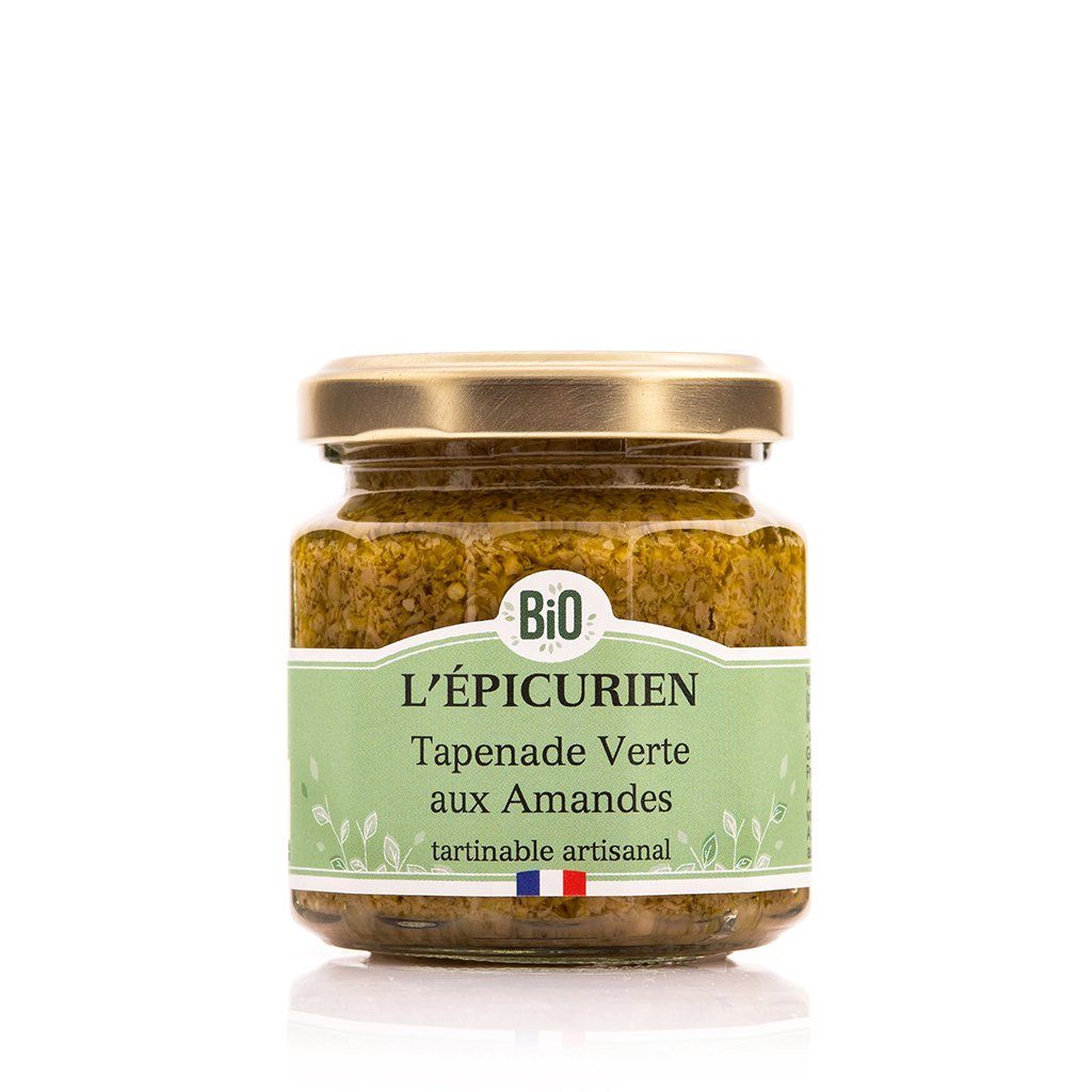 Tapenade Verte aux Amandes Bio tartinable bio L'Épicurien 