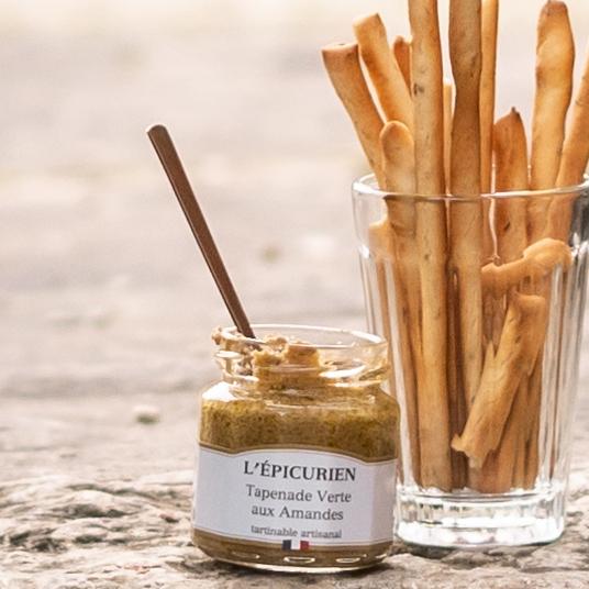 Tapenade Verte aux Amandes tartinable L'Épicurien 